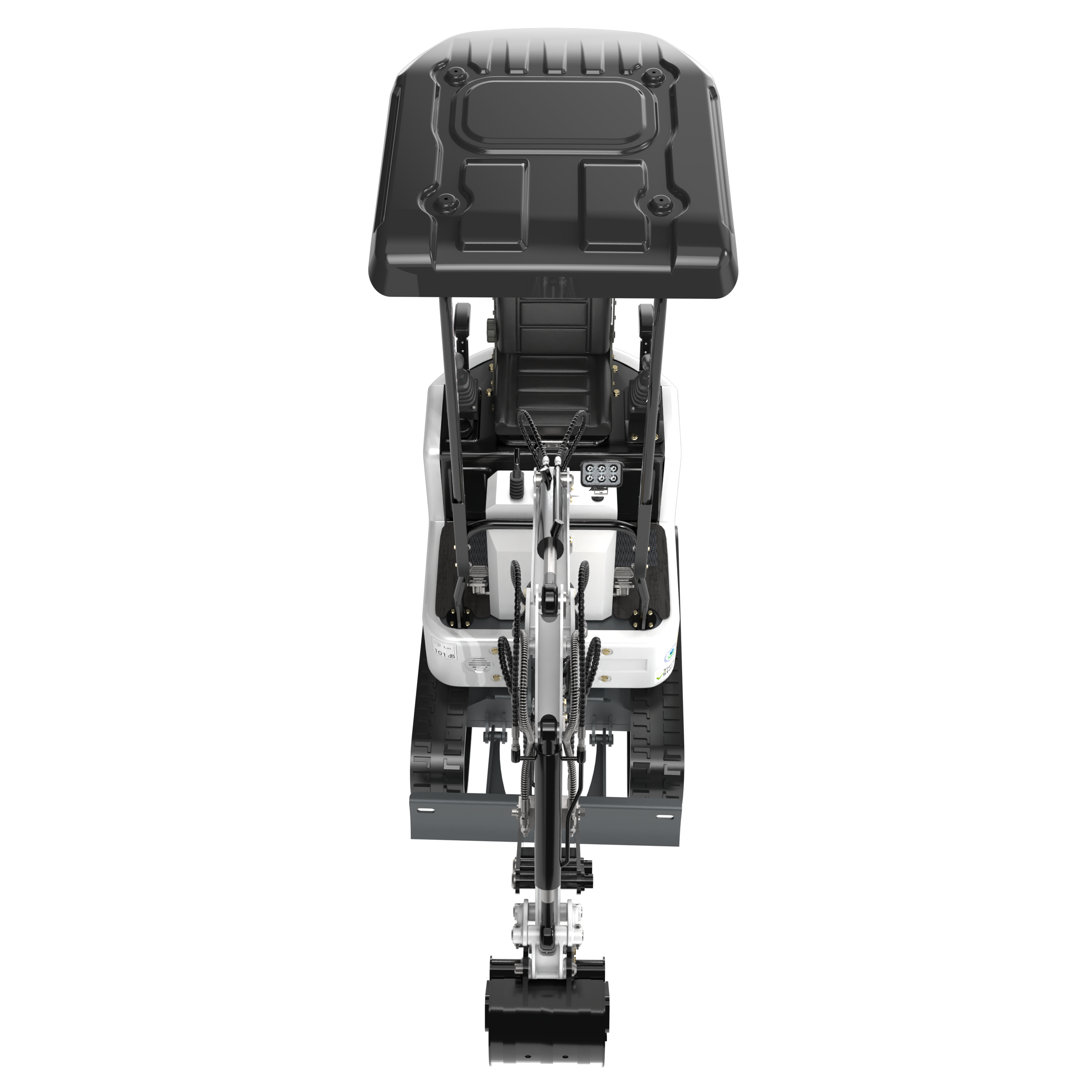 FREE SHIP 1Ton B&S Mini Excavator 13.5HP Crawler Pilot Hydraulic + 5 Attachment Apexyun.com
