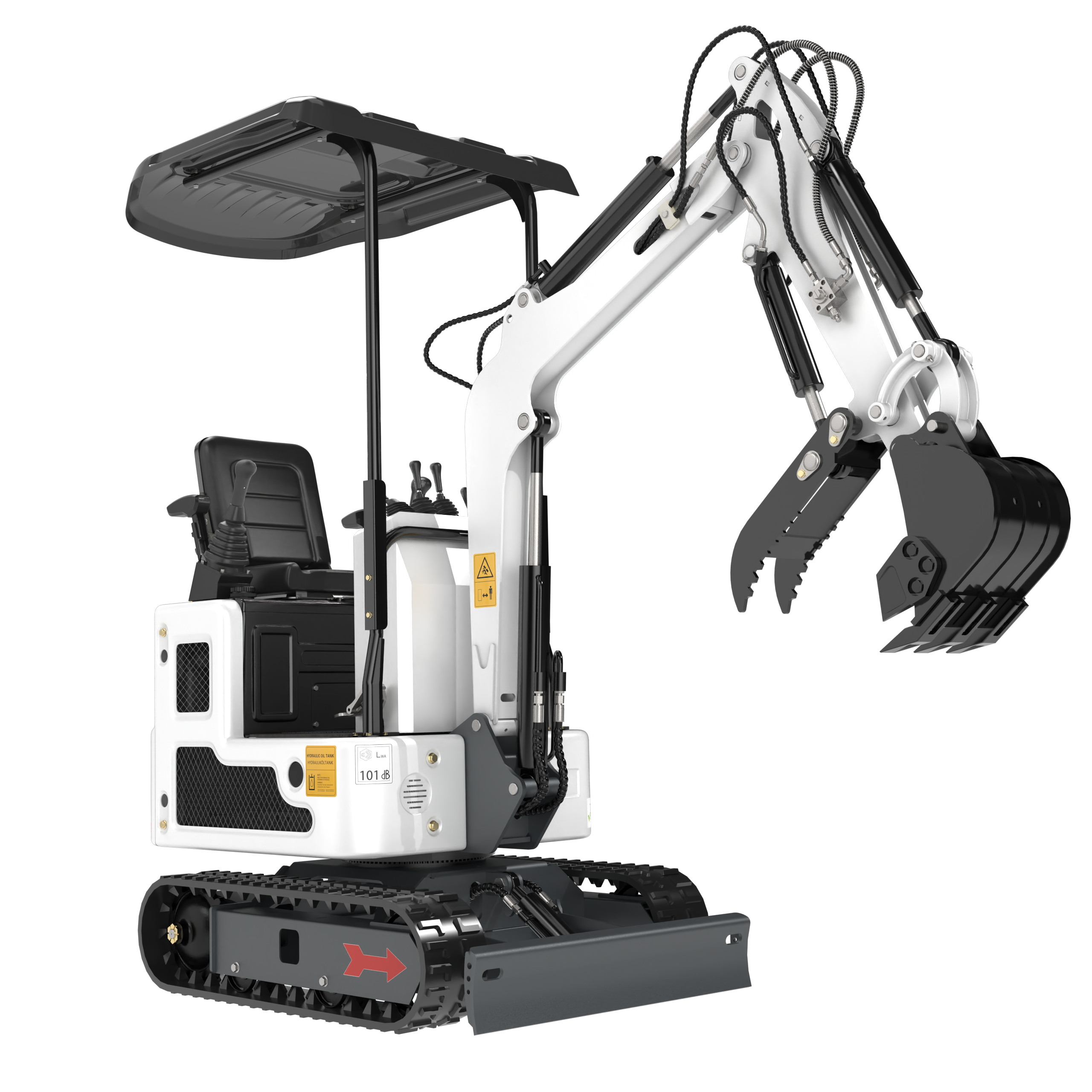 FREE SHIP 1Ton B&S Mini Excavator 13.5HP Crawler Pilot Hydraulic + 5 Attachment Apexyun.com
