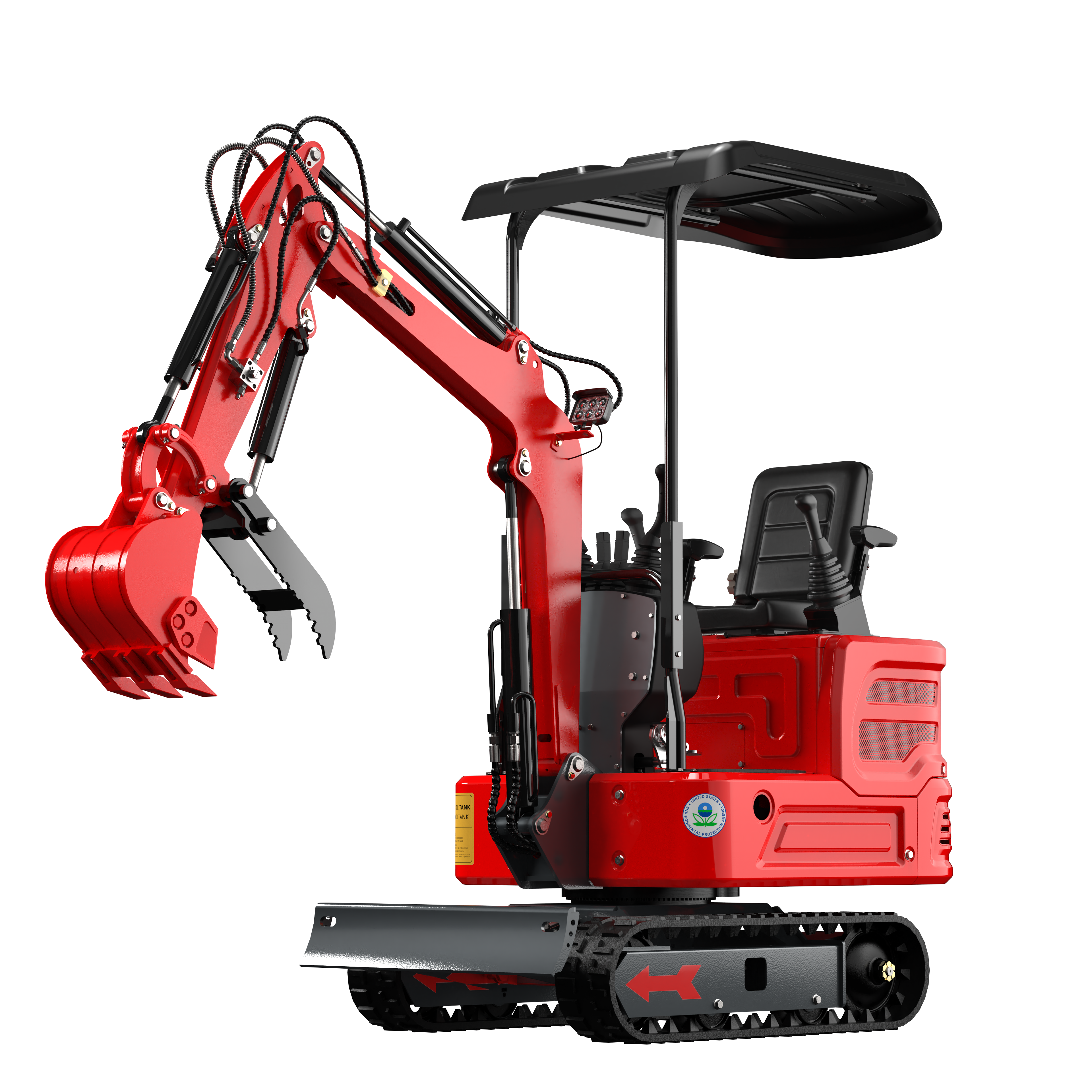 Mini Excavator with 12HP Kubota Engine & Hydraulic Thumb With a leader | AY-JBT160R-Pro My Store