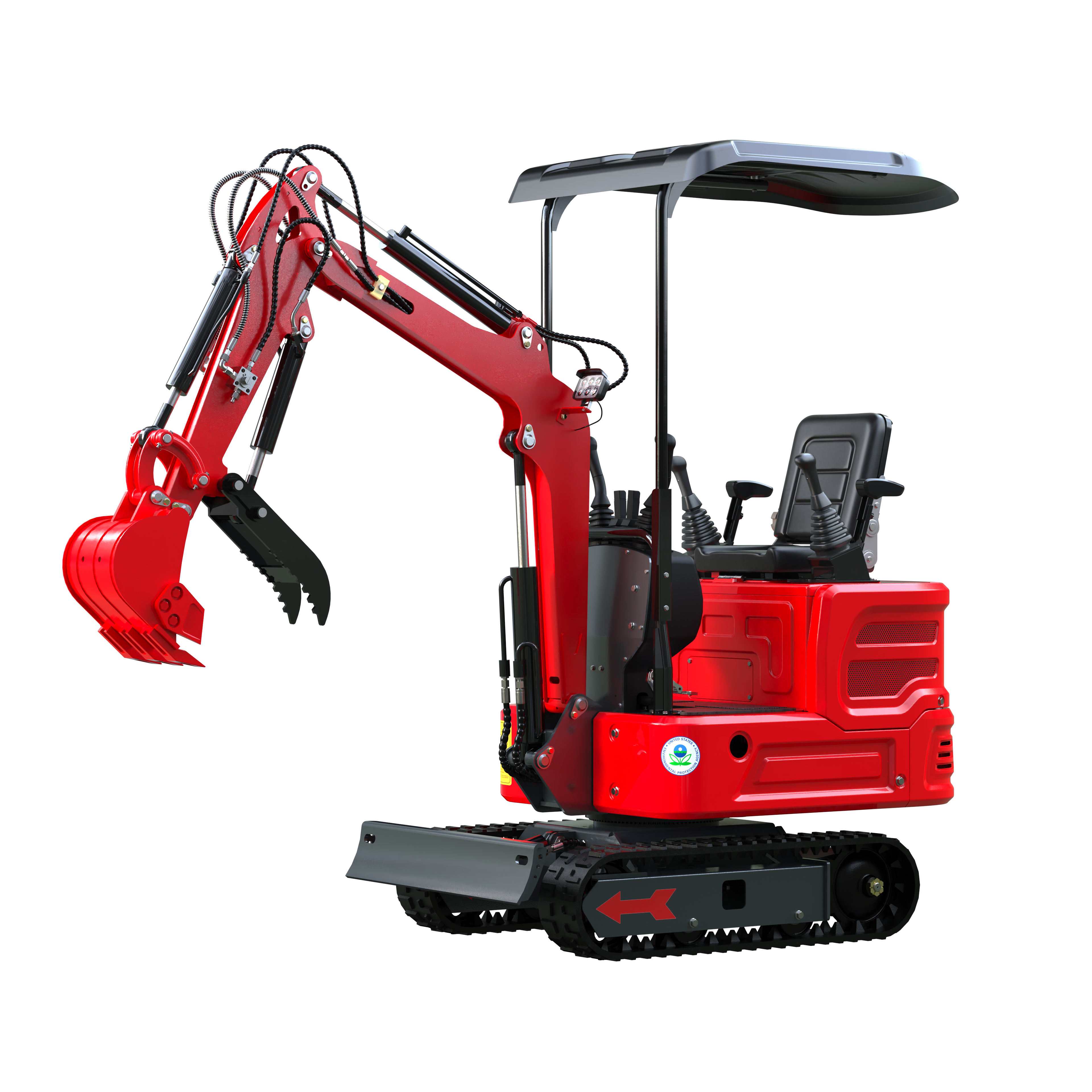 Mini Excavator with 12HP Kubota Engine & Hydraulic Thumb With a leader | AY-JBT160R-Pro My Store