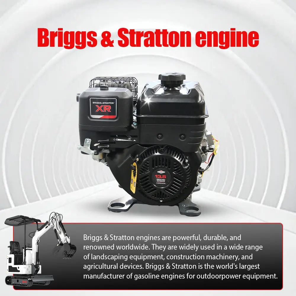 Mini Excavator with 12HP B&S Engine & Hydraulic Thumb With a leader |AY-BLT15W-Pro My Store