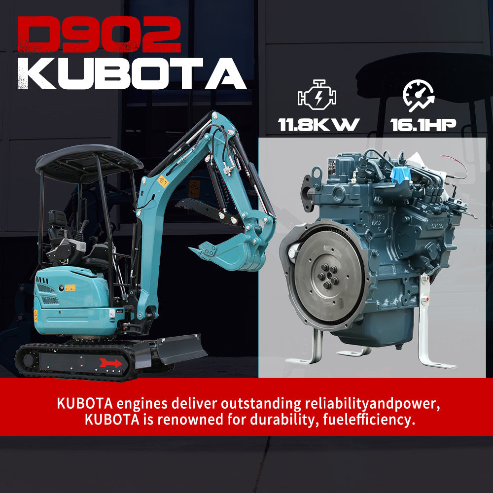 1.8Ton  Excavator with 16.1HP Kubota Engine & Hydraulic Thumb |AY-JBT322L My Store